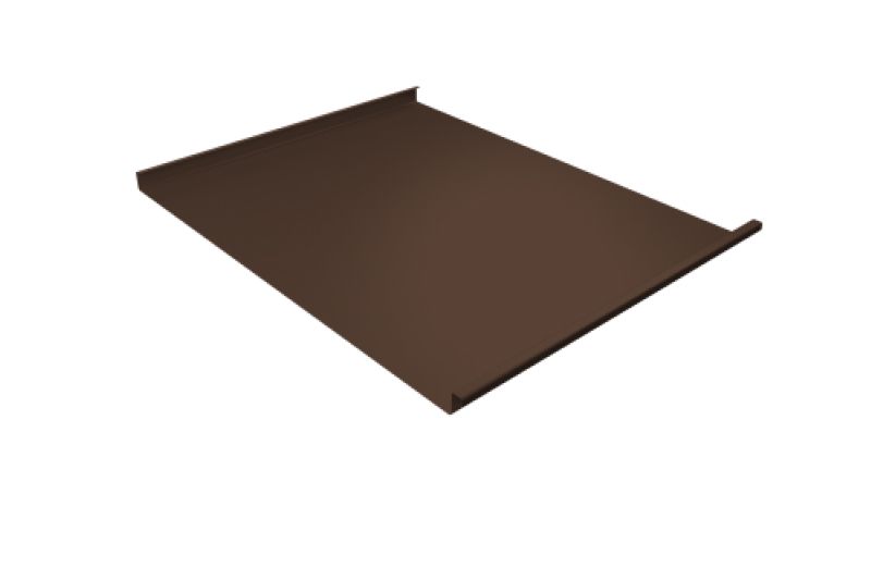 Фальц двойной стоячий Grand Line 0,45 Drap-double TX с пленкой на замках RAL 8017 шоколад