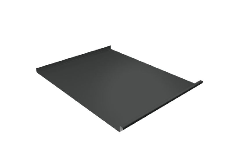 Фальц двойной стоячий Grand Line 0,5 Rooftop Бархат с пленкой на замках RAL 7016 антрацитово-серый