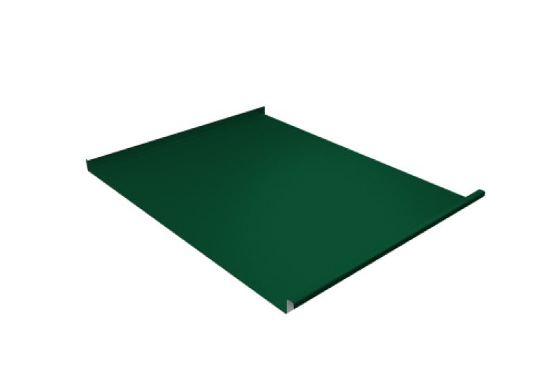 Фальц двойной стоячий Grand Line 0,5 Satin с пленкой на замках RAL 6005 зеленый мох