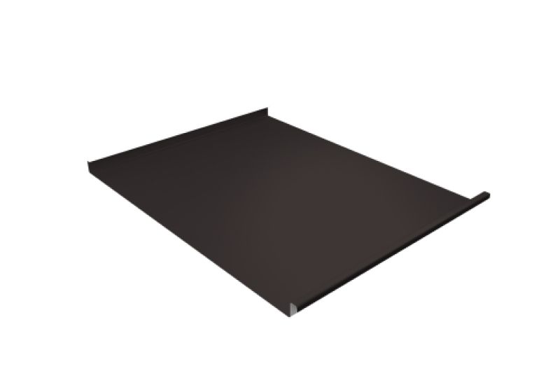 Фальц двойной стоячий Grand Line 0,5 Velur X с пленкой на замках RR 32 темно-коричневый