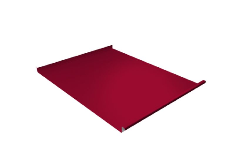 Фальц двойной стоячий Grand Line 0,45 PE с пленкой на замках RAL 3003 рубиново-красный