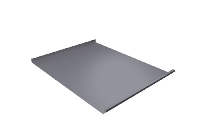 Фальц двойной стоячий  Line Grand Line 0,45 Drap с пленкой на замках RAL 7004 сигнальный серый