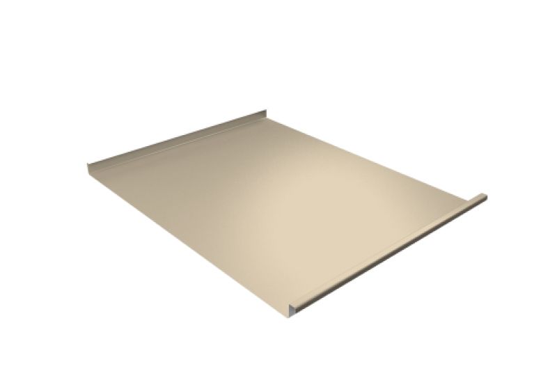 Фальц двойной стоячий Line Grand Line 0,45 Drap TX с пленкой на замках RAL 1015 светлая слоновая кость