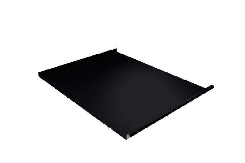 Фальц двойной стоячий  Line Grand Line 0,45 Drap-double TX с пленкой на замках RAL 9005 черный