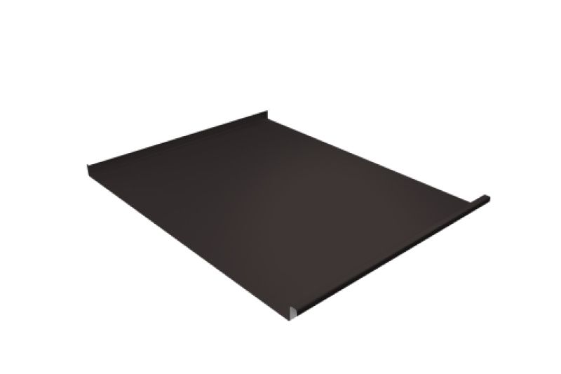 Фальц двойной стоячий  Line Grand Line 0,5 Satin с пленкой на замках RR 32 темно-коричневый