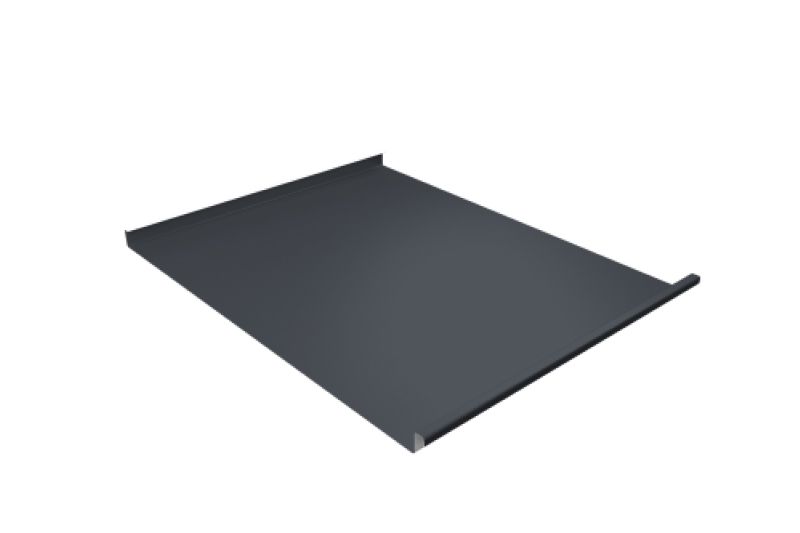 Фальц двойной стоячий  Line Grand Line 0,5 Satin Matt с пленкой на замках RAL 7024 мокрый асфальт