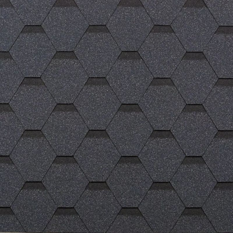 Гибкая черепица Shinglas (Шинглас) Ультра Самба Шунгит