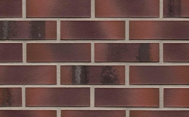 Клинкерная облицовочная плитка ручной формовки Feldhaus Klinker NF 14 R561 carbona carmesi maritimo 240*71*14 мм