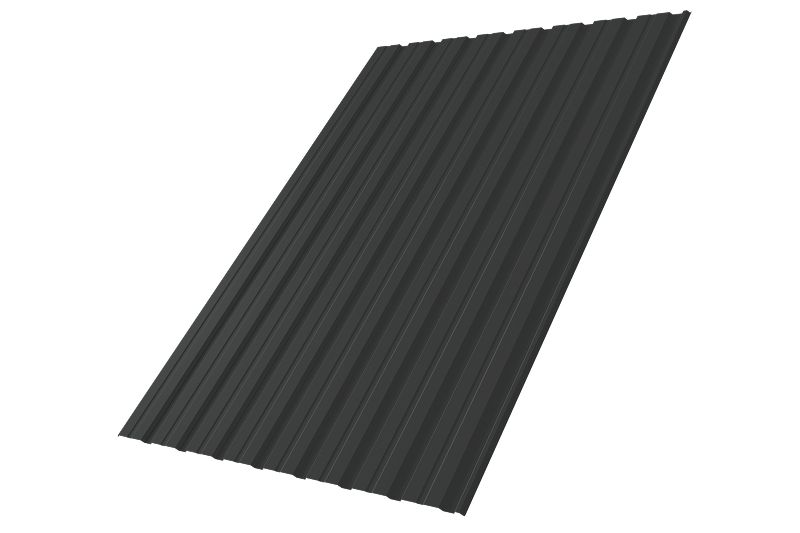 Профнастил С10R Grand Line 0,5 PurLite Matt RAL 7016 антрацитово-серый