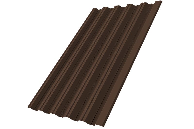 Профнастил НС35R Grand Line 0,5 PurLite Matt RAL 8017 шоколад