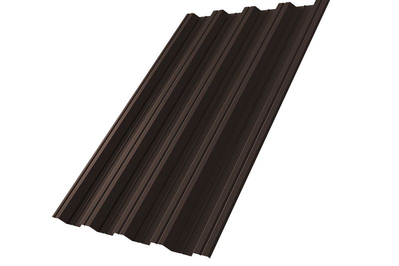 Профнастил НС44R Grand Line 0,5 PurLite Matt RR 32 темно-коричневый
