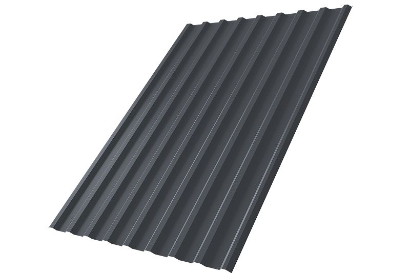 Профнастил С20R 0,5 PurPro Matt 275 RAL 7024 мокрый асфальт