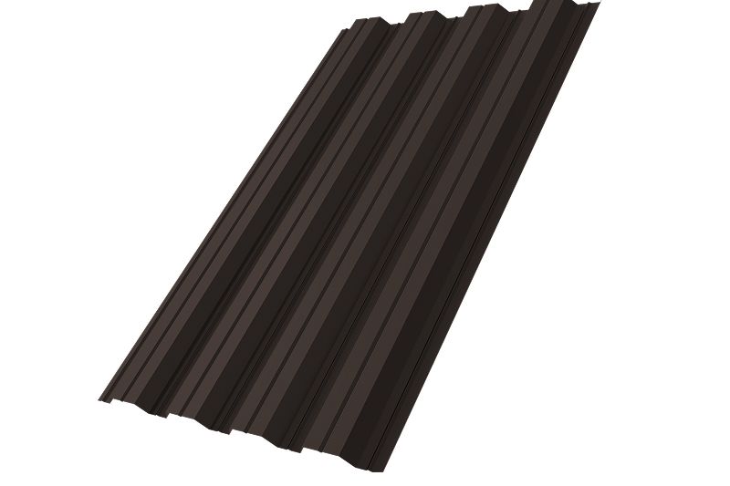 Профнастил НС44R Grand Line 0,5 Rooftop Бархат RR 32 темно-коричневый