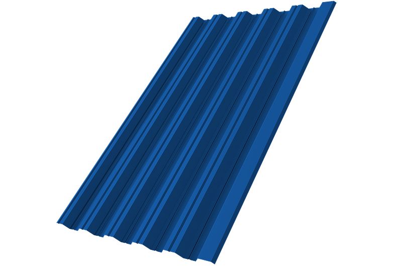 Профнастил НС35R 0,5 Satin RAL 5005 сигнальный синий