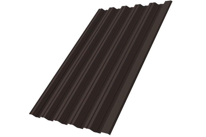 Профнастил НС35R 0,5 Satin RR 32 темно-коричневый