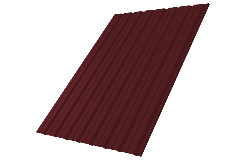 Профнастил С10R 0,5 Satin Matt RAL 3005 красное вино