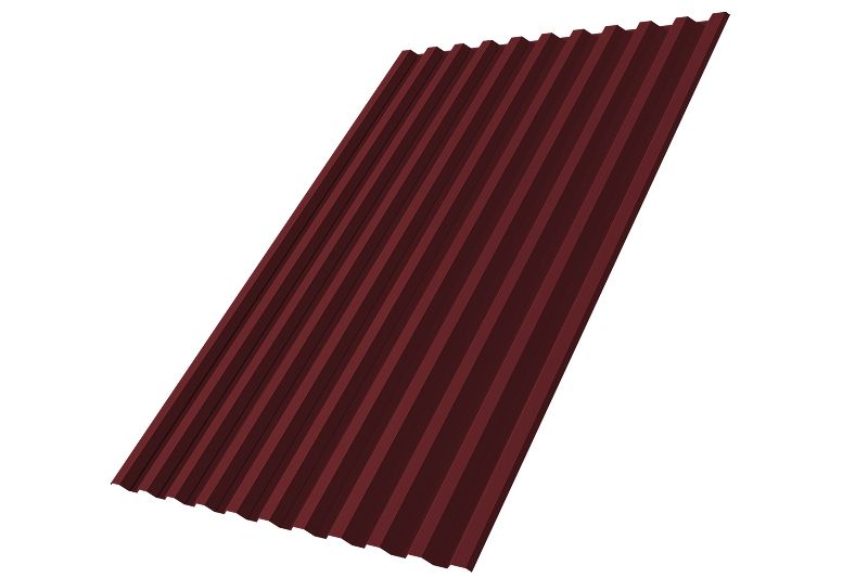 Профнастил С21R 0,5 Satin Matt RAL 3005 красное вино