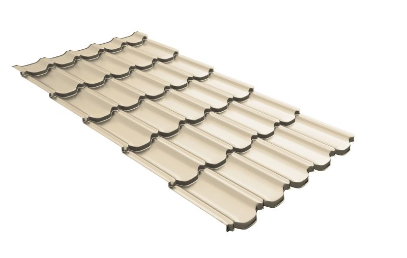 Профиль волновой Kvinta Plus 3D 0,45 Drap TX RAL 1015 светлая слоновая кость