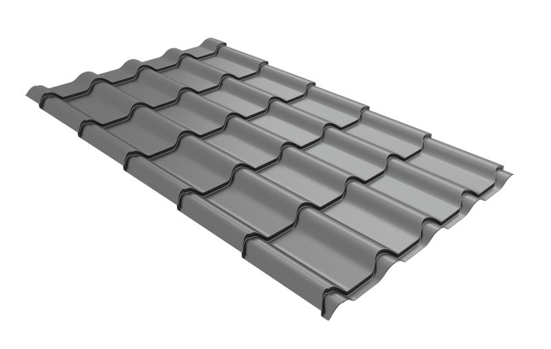 Профиль волновой  Kamea 0,45 PE RAL 9006 бело-алюминиевый