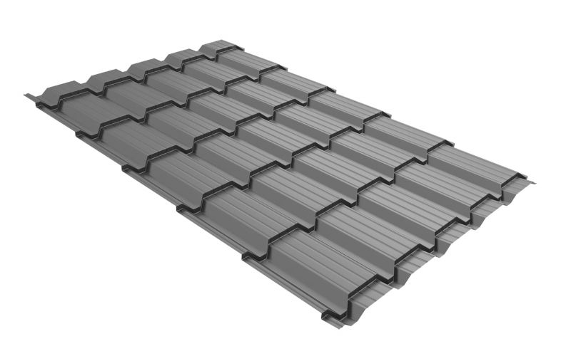 Профиль волновой Quadro Profi v01 0,45 PE RAL 9006 бело-алюминиевый