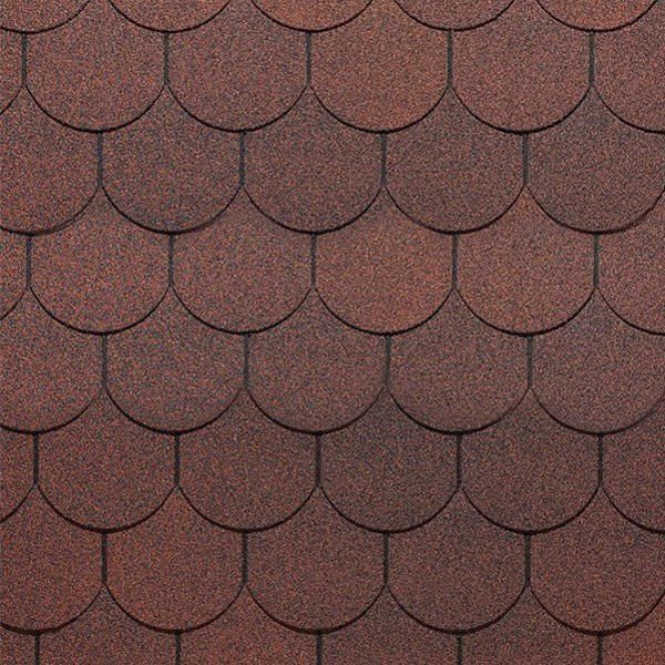Гибкая черепица Docke Кольчуга, красный