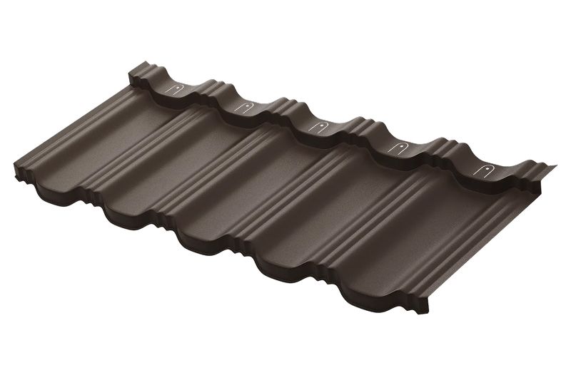 Модульная металлическая черепица Аквасистем Гётеборг XLL PU Matt (Zn180) 0,5мм Rooftop Бархат (лист 1185х465 мм) RR32