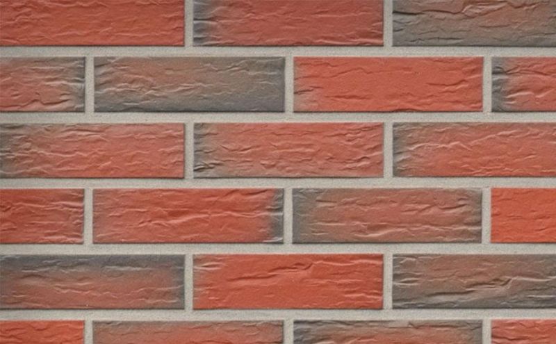 Клинкерная облицовочная плитка Roben NF14 Rhoen Bunt genarbt рельефная, 240*14*71 мм