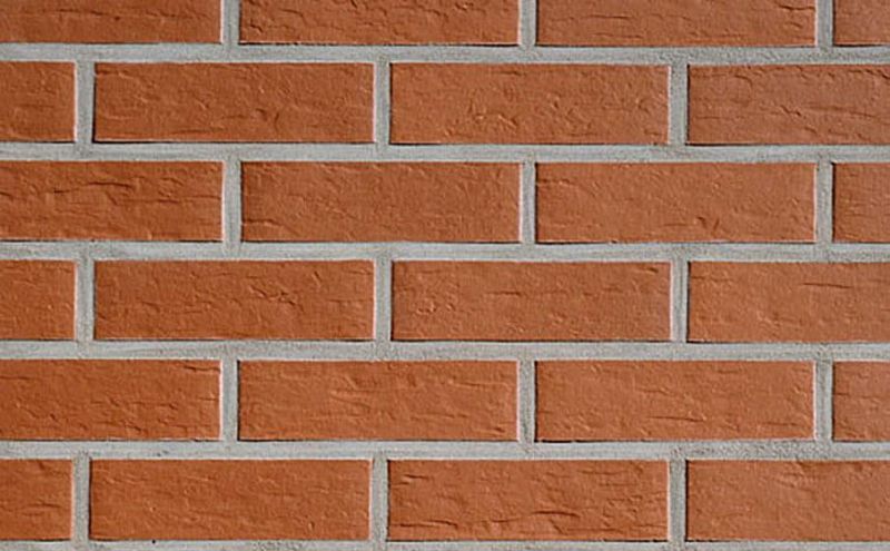 Клинкерная облицовочная плитка Roben NF14 Rhoen Ziegelrot genarbt рельефная, 240*14*71 мм