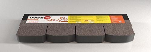 Гибкая черепица Docke Крона, серый