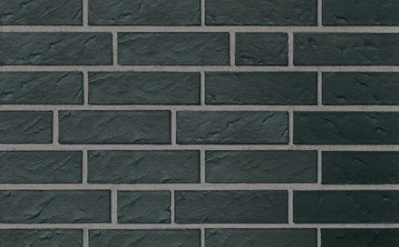 Клинкерная облицовочная плитка Roben NF14 Faro Schwarz nuanciert рельефная, 240*14*71 мм