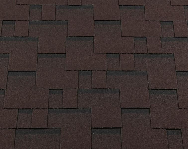 Гибкая черепица Shingle Roofshield Premium Модерн Каштан