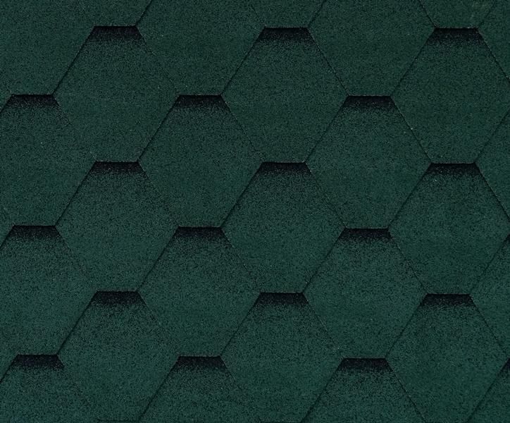 Гибкая черепица Shingle Roofshield Family LITE Стандарт Зеленый с оттенением