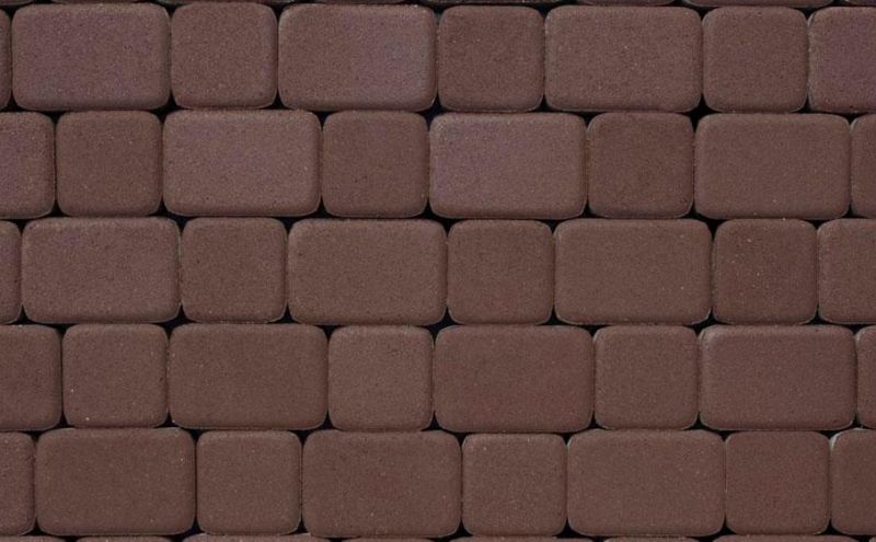 Плитка тротуарная ВЫБОР комплект из 2 видов плит Классико А.1.КО.4 гладкий цвет коричневый