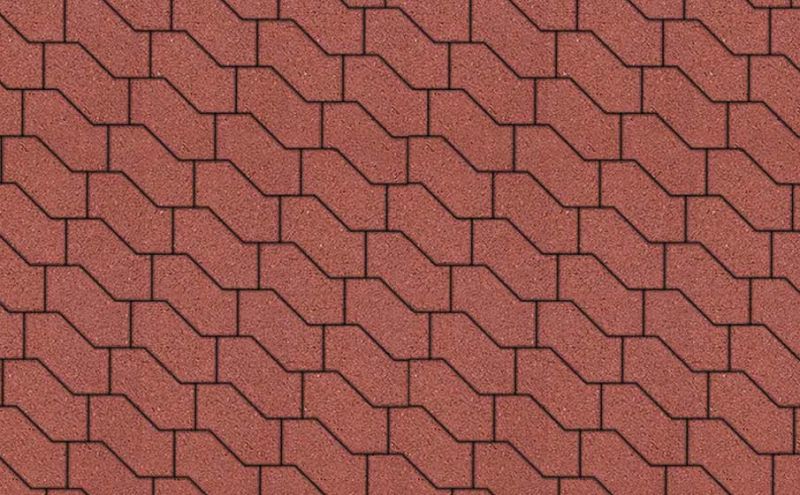 Плитка тротуарная ВЫБОР S-Форма В.3.Ф.10 гладкий цвет красный 172*94*100 мм