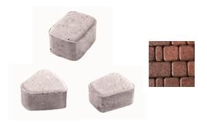 Плитка тротуарная ВЫБОР комплект из 3 видов плит Классико Б.2.КО.6 Листопад гладкий цвет Клинкер