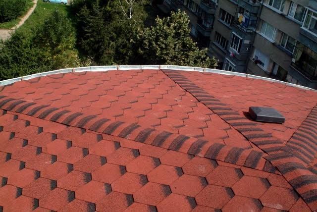 Гибкая черепица IKO Superglass Hex Tile Red Ultra