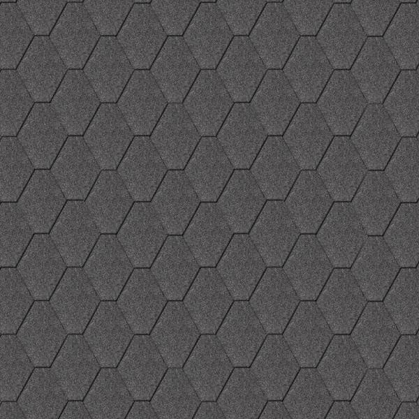 Гибкая черепица IKO Superglass Hex Black