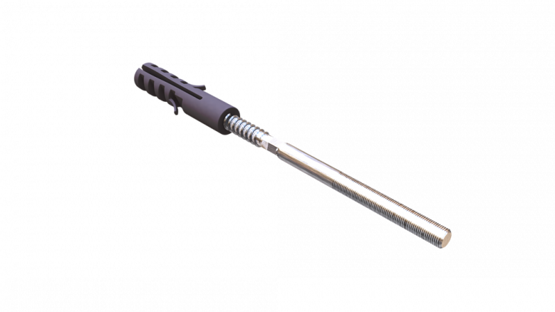 FarAcs СТАЛЬ PREMIUM Крепление хомута с дюбелем 100мм (ВС Premium Металл 125/90 и ПВХ 152/100)