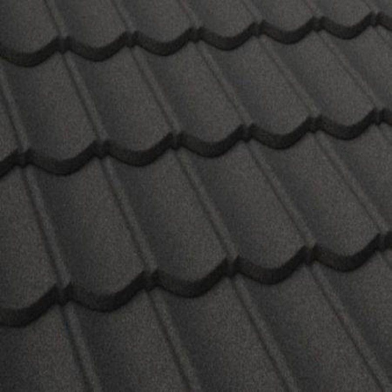 Композитная черепица Decra Лист Decra Classic Уголно-чёрный  (Декра)