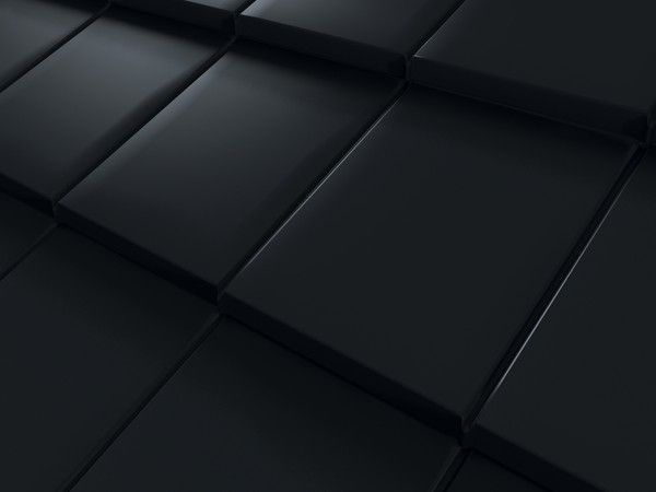 Композитная черепица Decra Лист Decra Qube Чёрный  (Декра)