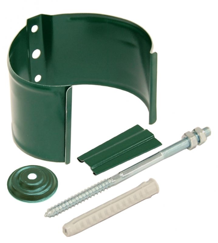 Grand Line RAL 125х90мм Кронштейн трубы на кирпич 
(в комплекте защелка, шпилька-саморез, дюбель, декоративная накладка*)