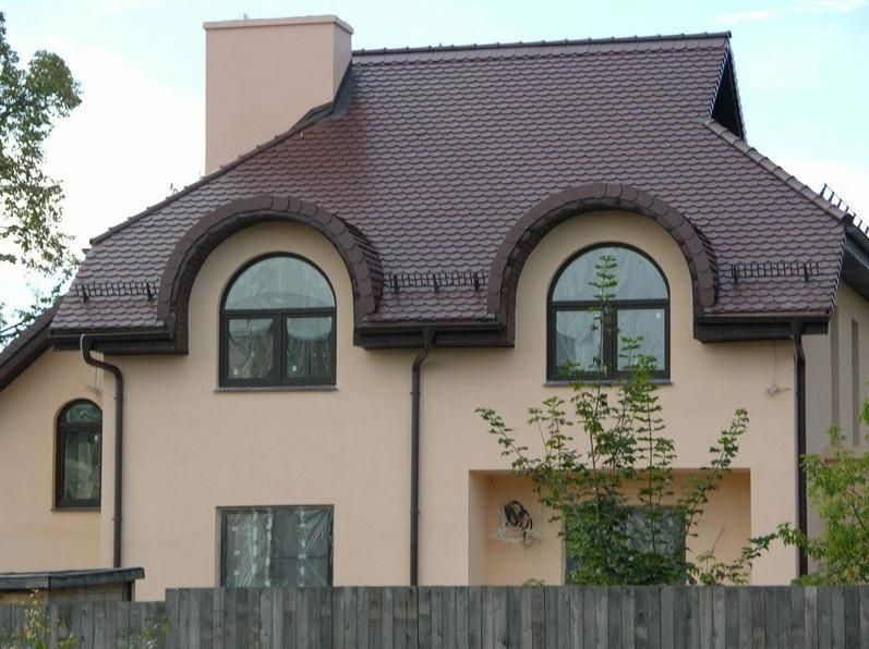 Керамическая рядовая черепица BRAAS (Браас) Опал Темно-коричневый