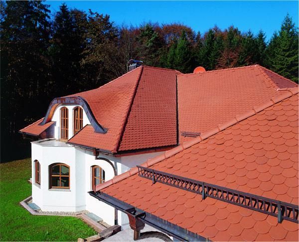 Керамическая рядовая черепица BRAAS (Браас) Опал Натуральный красный