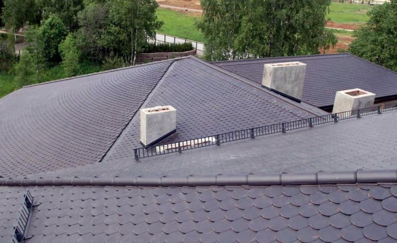 Керамическая рядовая черепица BRAAS (Браас) Опал Королевский серый