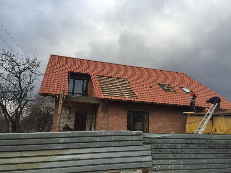 Керамическая рядовая черепица BRAAS (Браас) Рубин 11V Натуральный красный