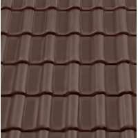 Керамическая рядовая черепица BRAAS (Браас) Рубин 9V Темно-коричневый