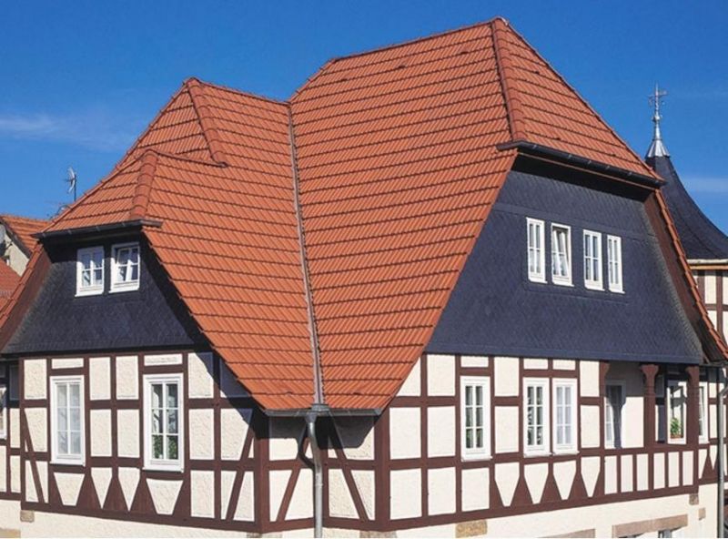 Керамическая рядовая черепица BRAAS (Браас) Топаз 13V Медный