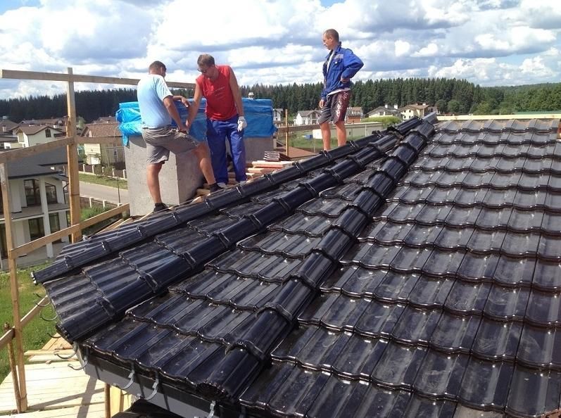 Керамическая рядовая черепица BRAAS (Браас) Топаз 13V Глубокий черный