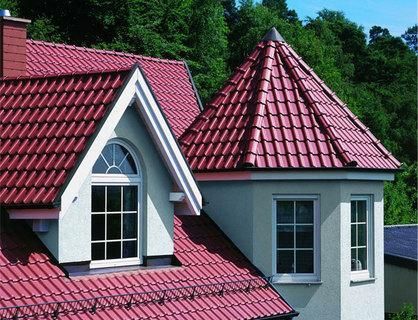 Керамическая рядовая черепица BRAAS (Браас) Рубин 13V Красный бук