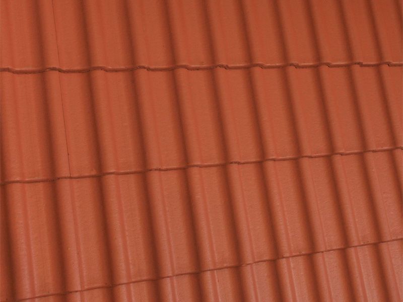 Цементно-песчаная черепица ORMAX, Кирпично-красная